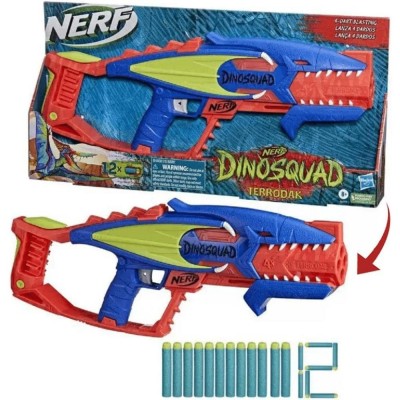 Lançador De Dardos Nerf DinoSquad Terrodak Com 12 Dardos UNICA