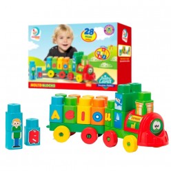 Brinquedo Infantil Trenzinho Didático 28 Peças Cardoso 8015 UNICA