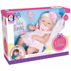 Boneca Baby Ninos Com Acessorios Cotiplas UNICA