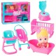 Boneca Bebe Little Dolls Casinha + 6 Acessórios - Divertoys UNICA