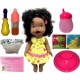 Boneca My Little Collection Primeira Papinha Negra Divertoys UNICA