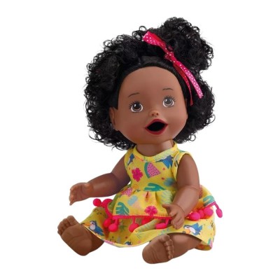 Boneca My Little Collection Primeira Papinha Negra Divertoys UNICA