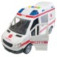 Carrinho De Brinquedo Ambulância Fricção C/ Luz Som DmToys  UNICA