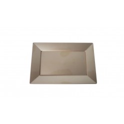 Travessa Retangular Perol - Dourado - 30X20X2,4Cm - Yangzi UNICA