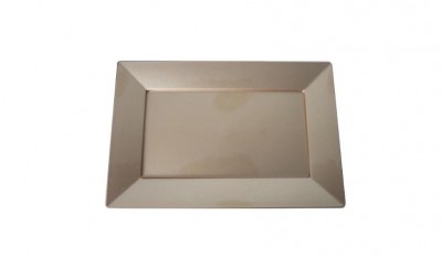 Travessa Retangular Perol - Dourado - 30X20X2,4Cm - Yangzi UNICA