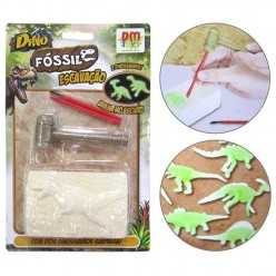 Dino Fóssil Escavação Com Ferramentas DM Toys UNICA