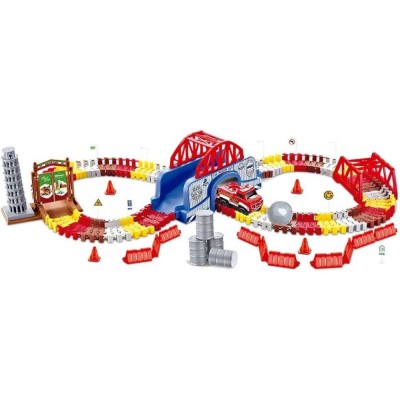 Pista Bombeiro Track Com Túnel 157 Peças Dm Toys UNICA